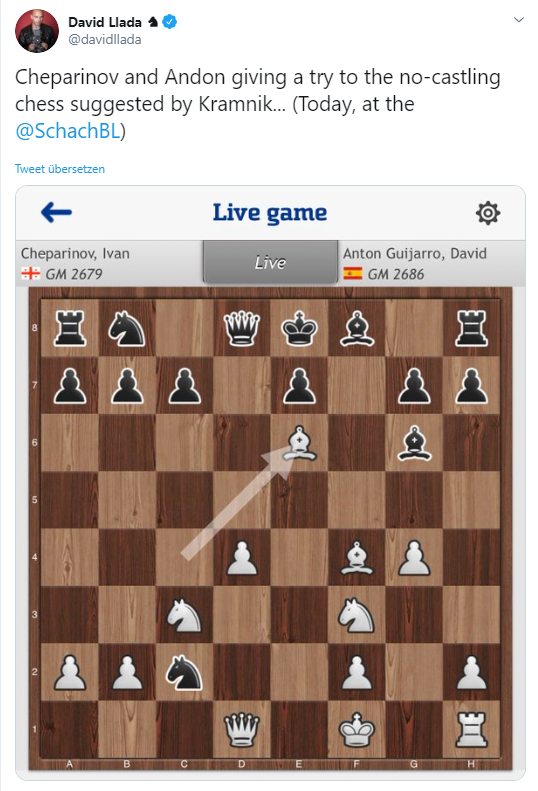 Was FIDE-PR-Chef David Llada am Wochenende macht? Bundesliga gucken natürlich. Die Partie Cheparinov-Anton fand nicht nur Llada besonders spannend.